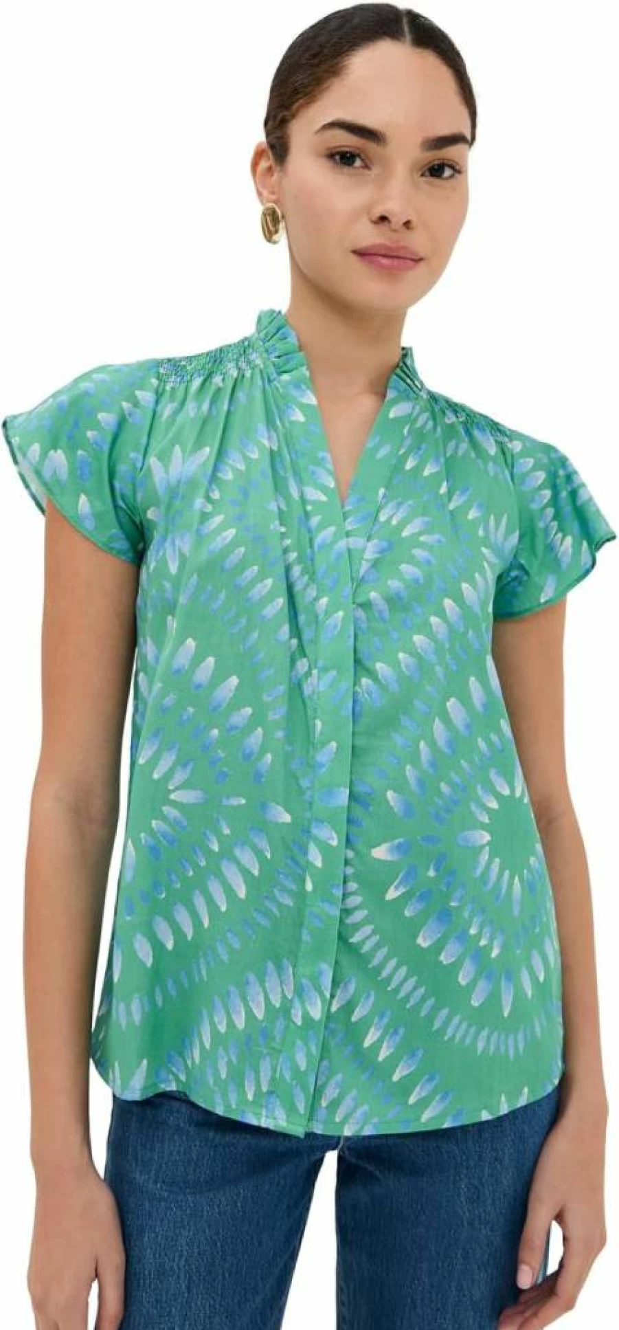 Figue Women's Floral Embroidered Off-Shoulder Top - Elegant Boho Blouse for Summer