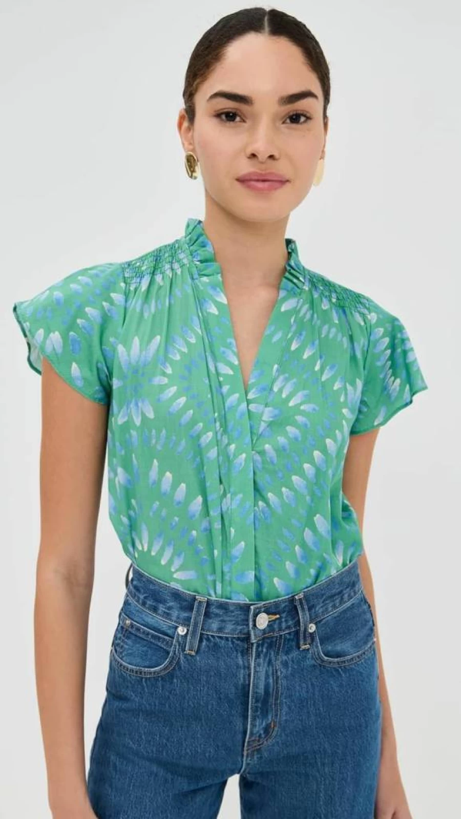 Figue Women's Floral Embroidered Off-Shoulder Top - Elegant Boho Blouse for Summer