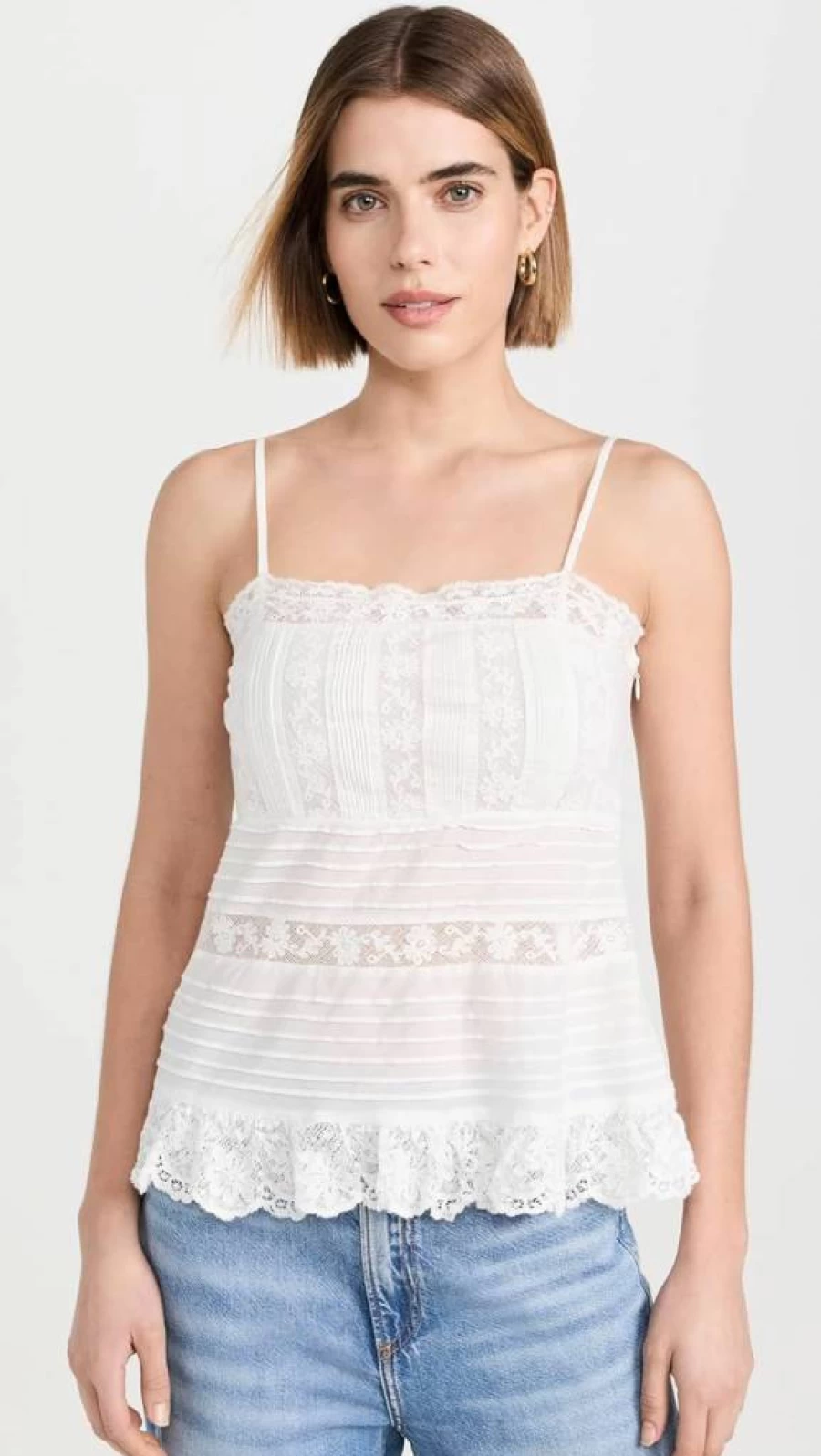 LOVESHACKFANCY Women's Charlieann Blouse Floral Print Boho Chic Top