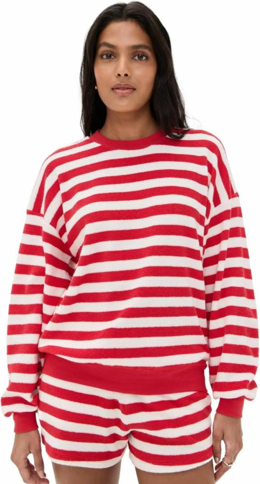 Suzie Kondi Women's Sifno Pullover Sweatshirt - Soft Casual Long Sleeve Crewneck Top
