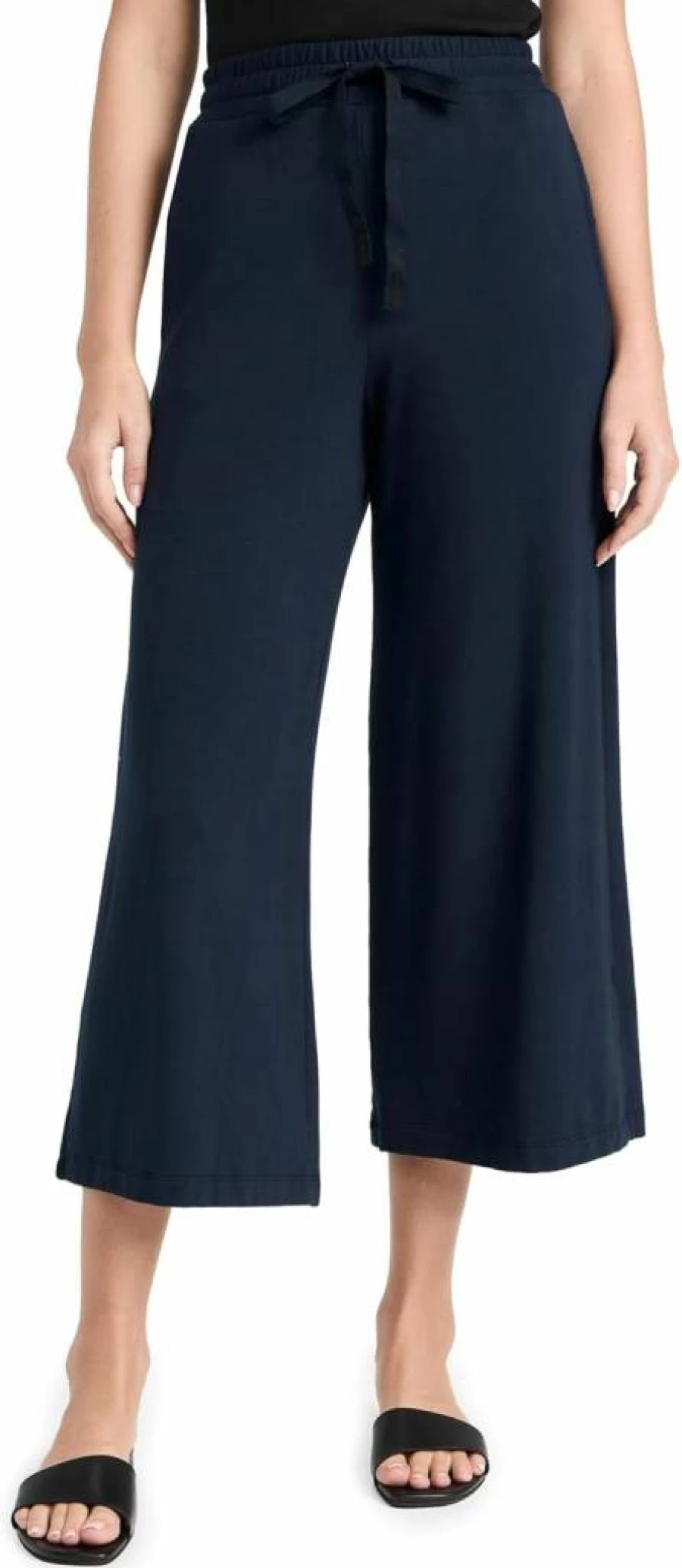 Stateside Women's Cozy Fleece Wide Leg Lounge Pants with Drawstring Waist