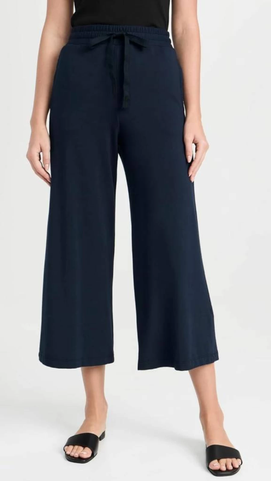 Stateside Women's Cozy Fleece Wide Leg Lounge Pants with Drawstring Waist