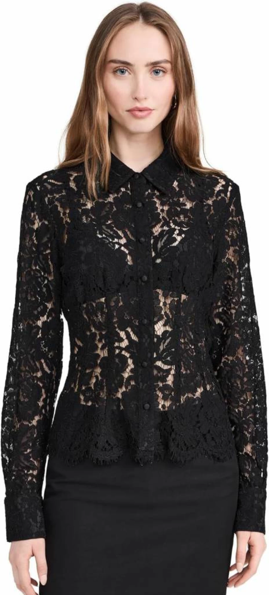Generation Love Women's Delania Lace Blouse - Elegant Feminine Top for Casual & Dressy Outfits