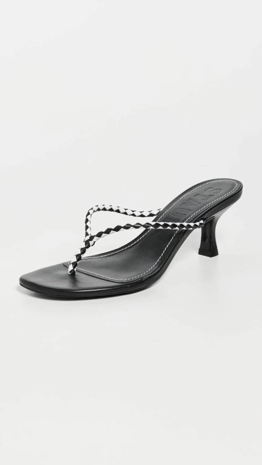 STAUD Freja Kitten Heel Sandals for Women - Elegant Thong Strap Design