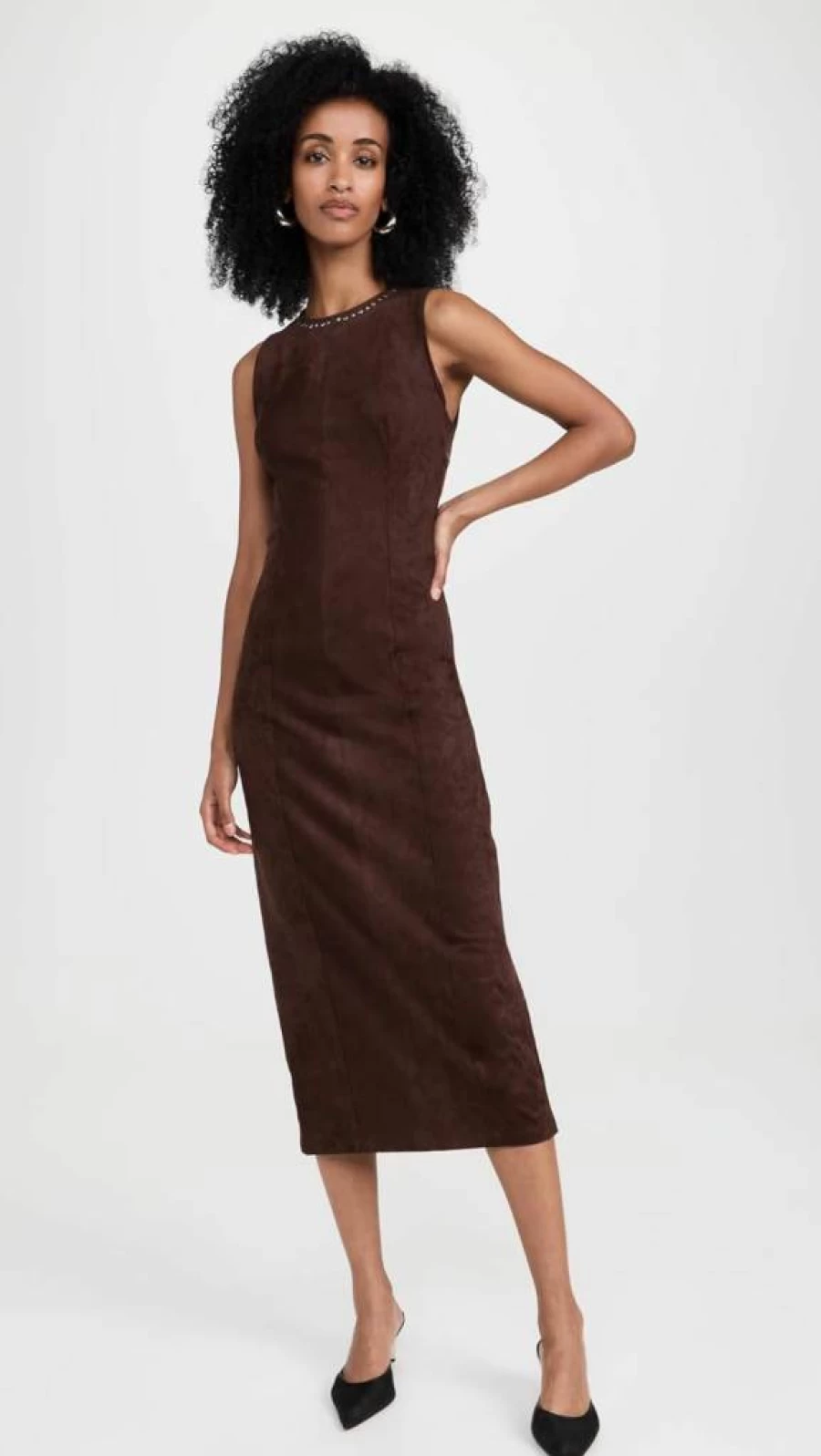 The Wolf Gang Women's Mecca Studded Midi Dress - Stylish Stud Detail Party Dress