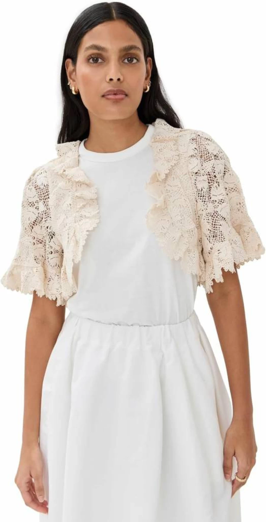 Sea Women's Kristeen Lace Trim Jersey T-Shirt - Soft Casual Tee