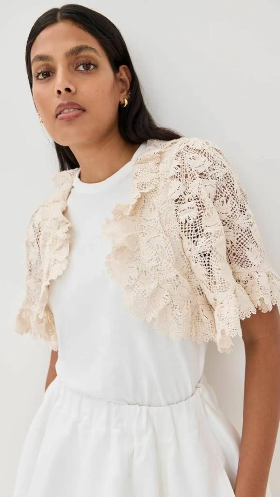 Sea Women's Kristeen Lace Trim Jersey T-Shirt - Soft Casual Tee