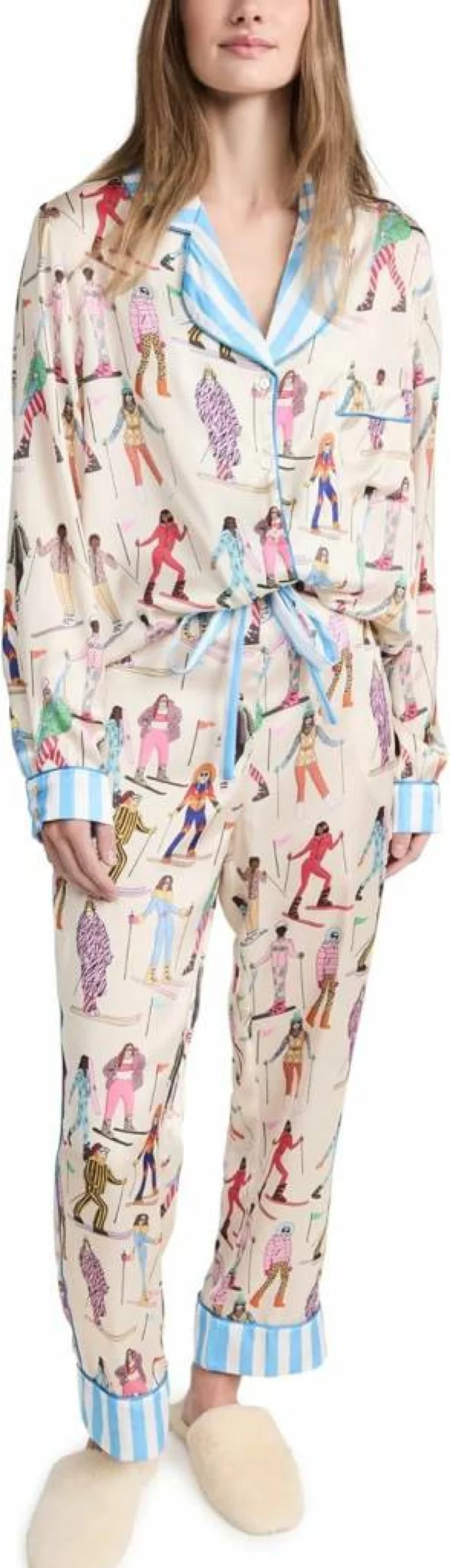 Karen Mabon Women's Après-Ski Flannel Pajama Set - Cozy Winter Sleepwear & Loungewear