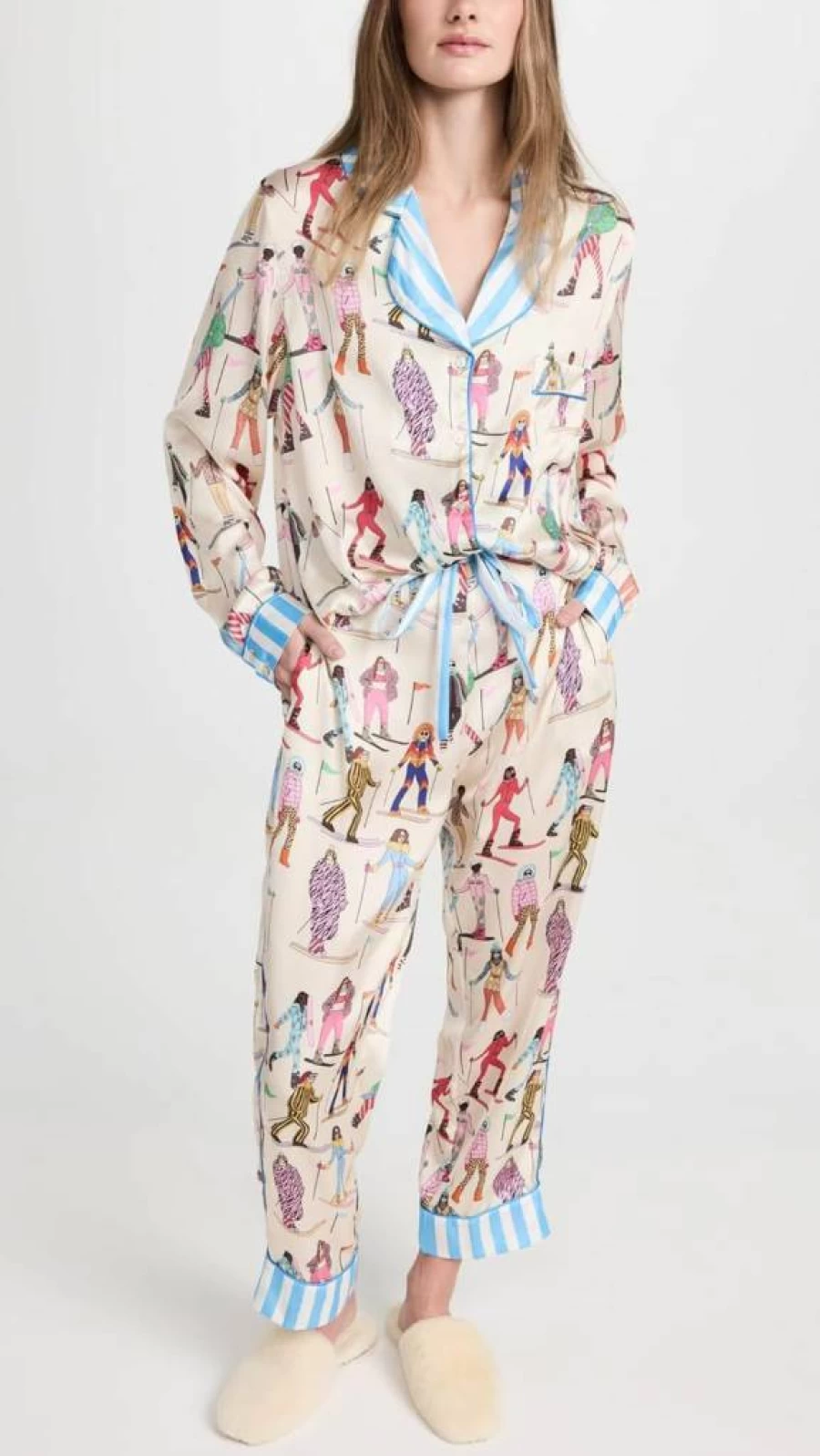 Karen Mabon Women's Après-Ski Flannel Pajama Set - Cozy Winter Sleepwear & Loungewear