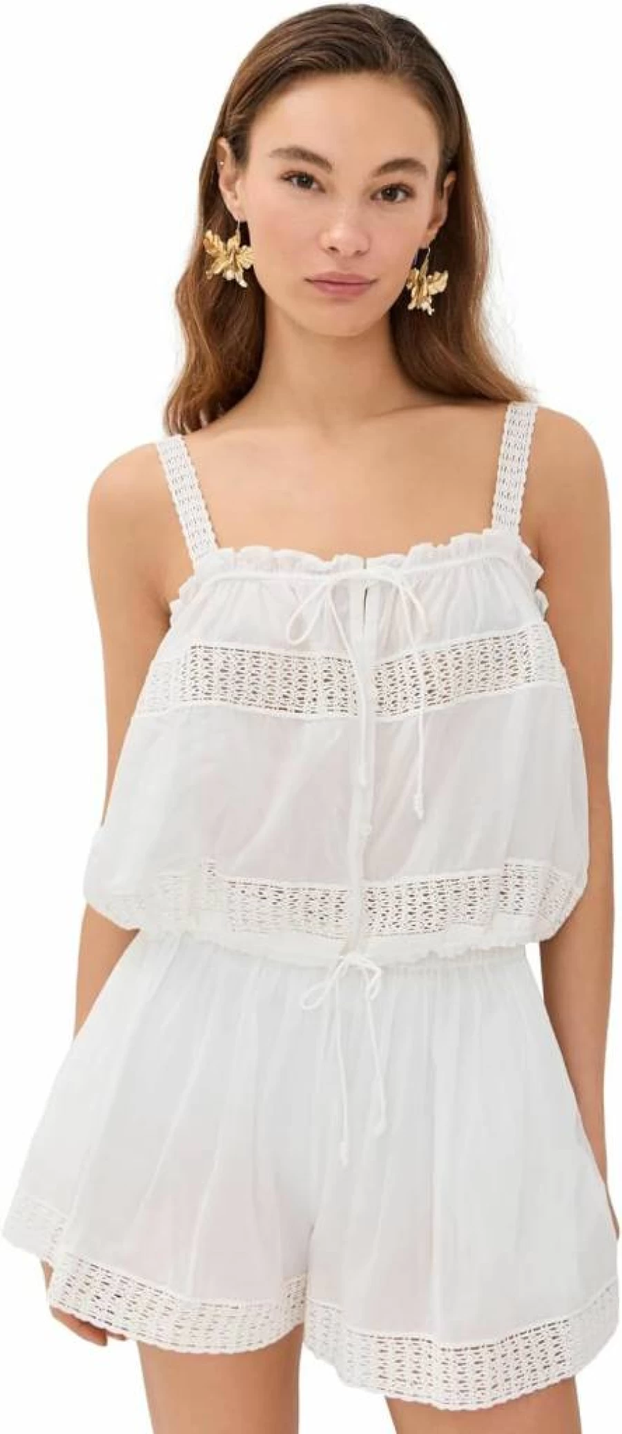 Ulla Johnson Women's Marisol Cover-Up Top: Lightweight Beachwear & Summer Blouse