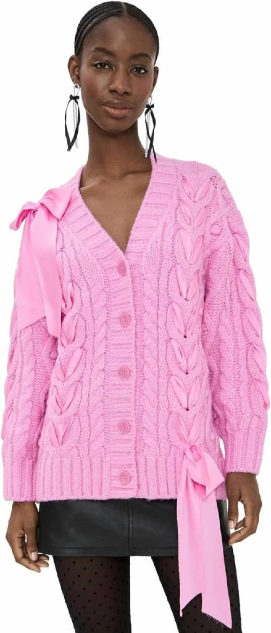 LOVESHACKFANCY Women's Kassius Cardigan Sweater - Feminine Knitwear for Stylish Outfits