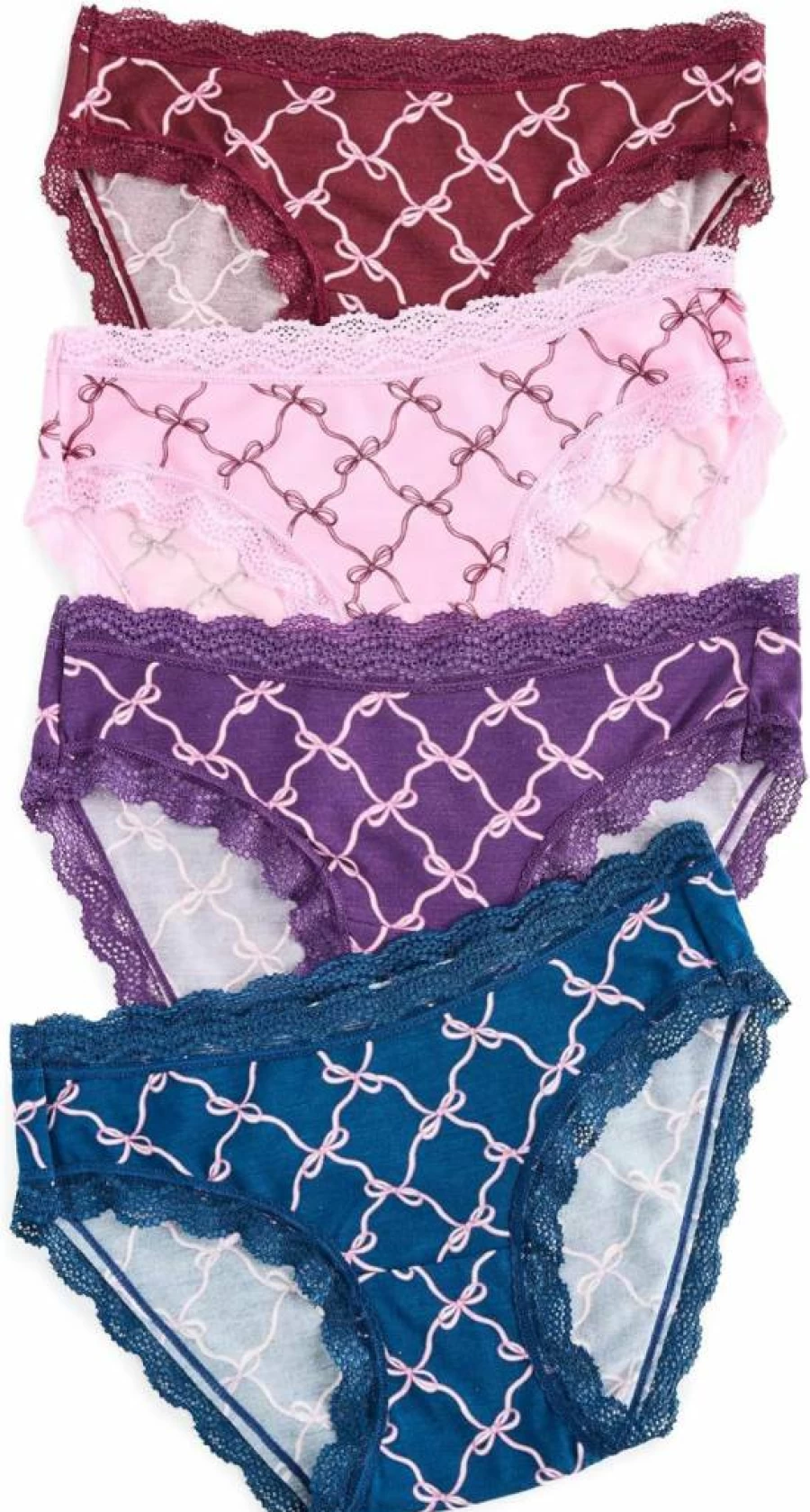 Stripe & Stare Women's Original Cotton Knickers 4-Pack - Soft Comfort Underwear