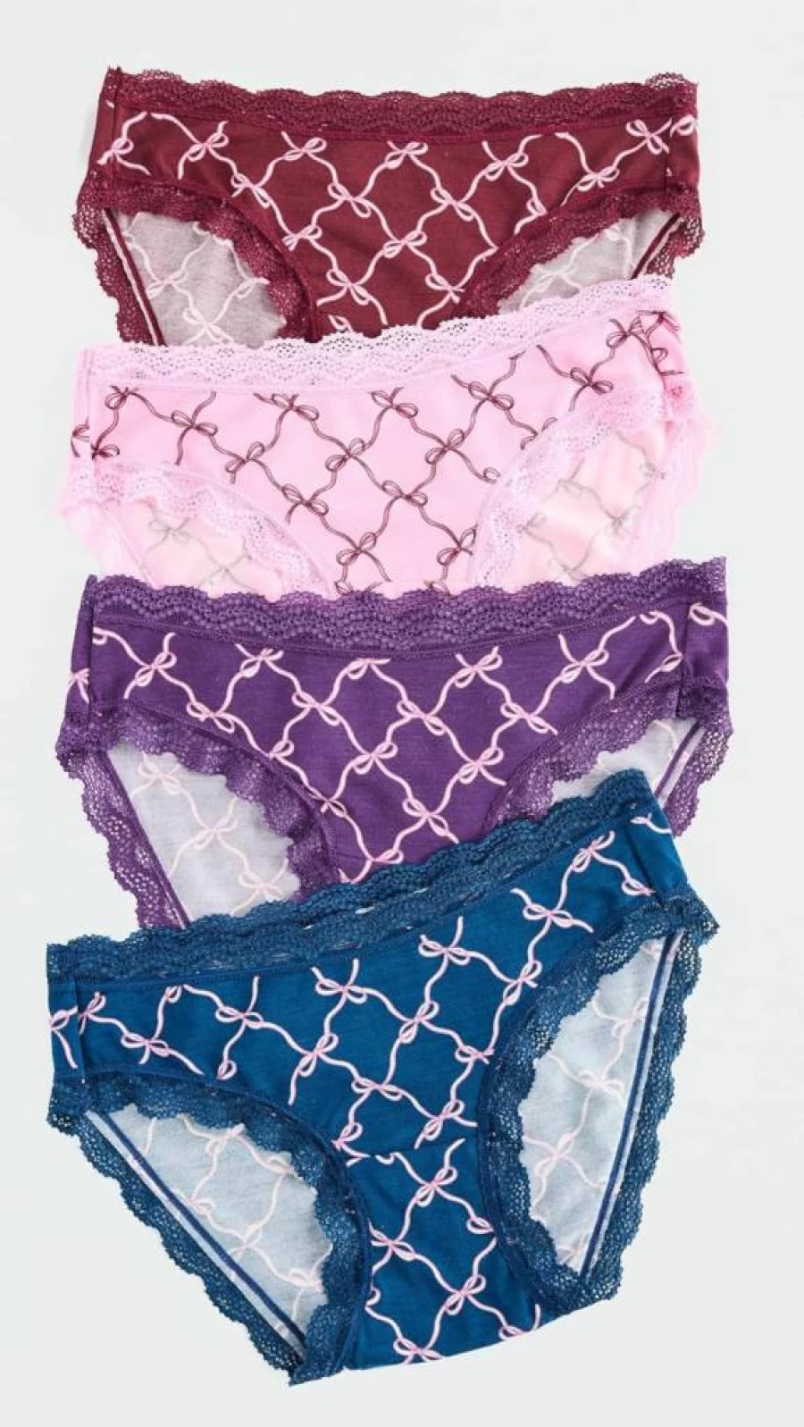Stripe & Stare Women's Original Cotton Knickers 4-Pack - Soft Comfort Underwear