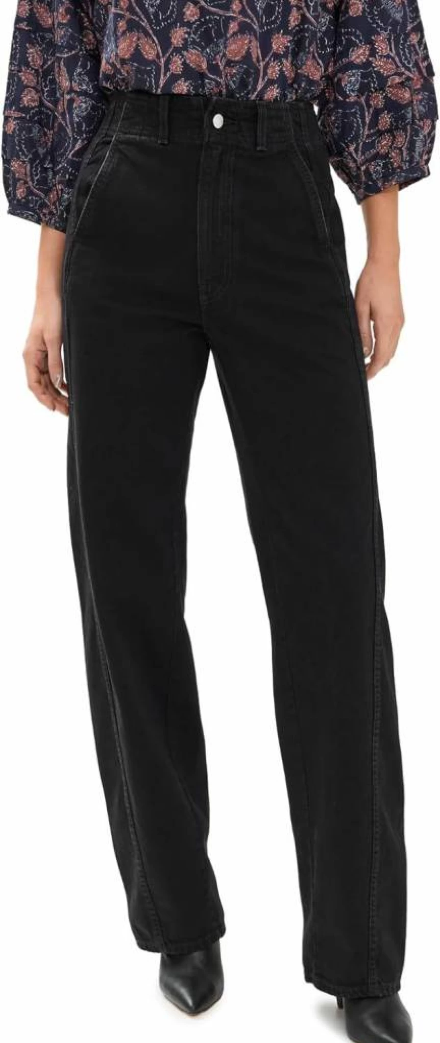 Apiece Apart Women's Meridian Jeans – High-Waisted Slim Fit Denim Pants