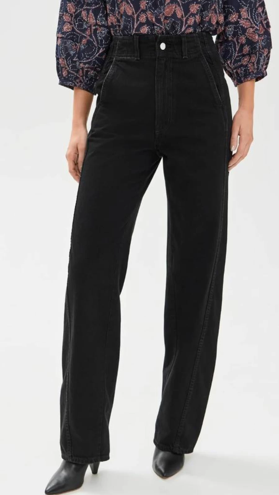 Apiece Apart Women's Meridian Jeans – High-Waisted Slim Fit Denim Pants