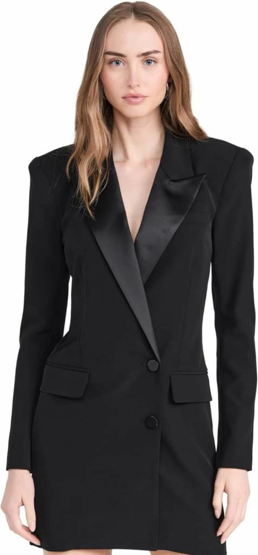 L'AGENCE Women's Marlee Double Breasted Blazer Dress - Elegant Tailored Jacket Dress for Women