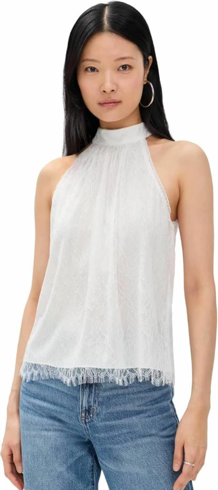 alice + olivia Women's Maris Halter Neck Blouse Elegant Gathered Top Fashionable Feminine Apparel