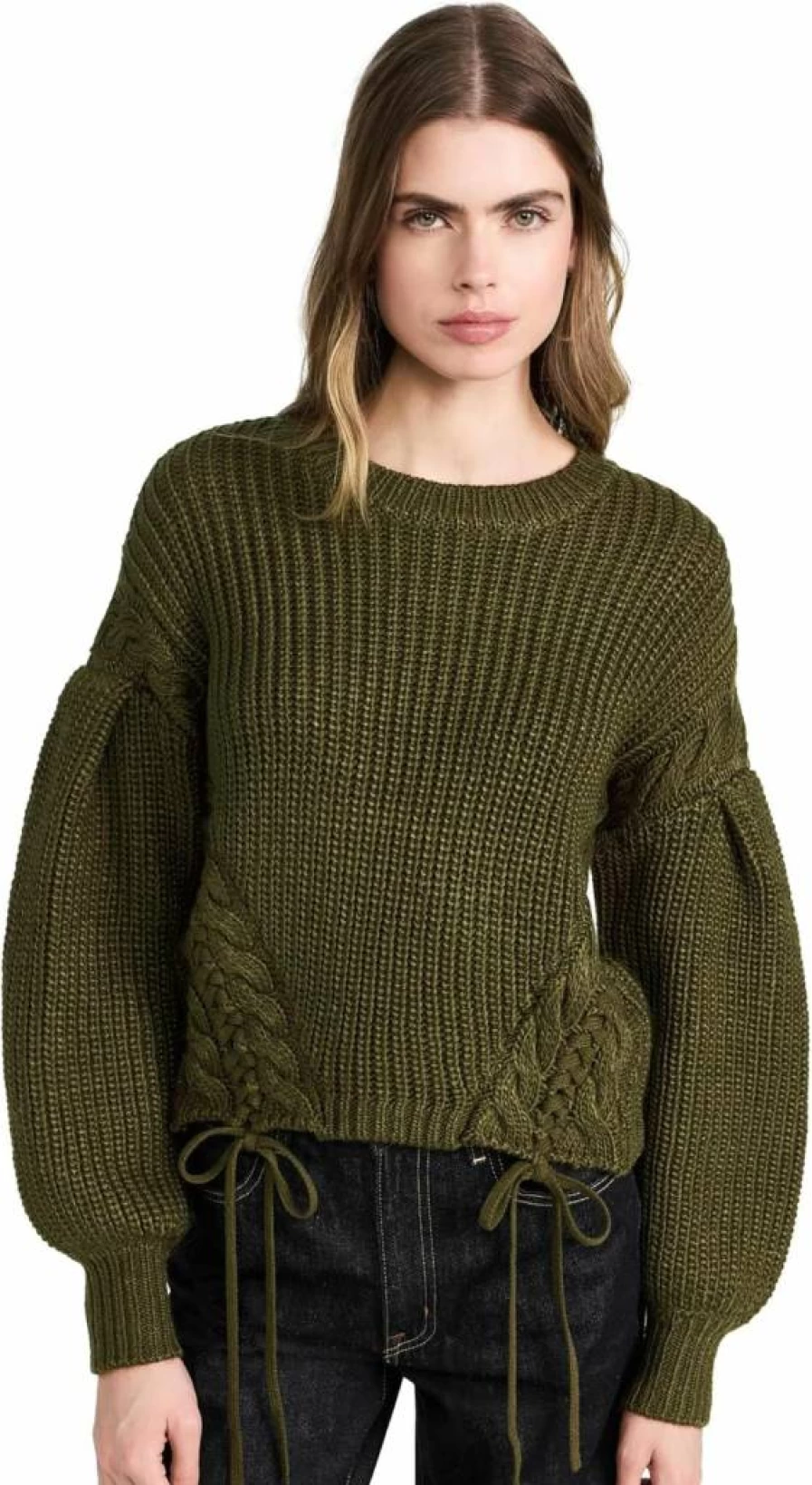Cinq a Sept Women's Tara Shaker Pullover Sweater Casual Knit Top