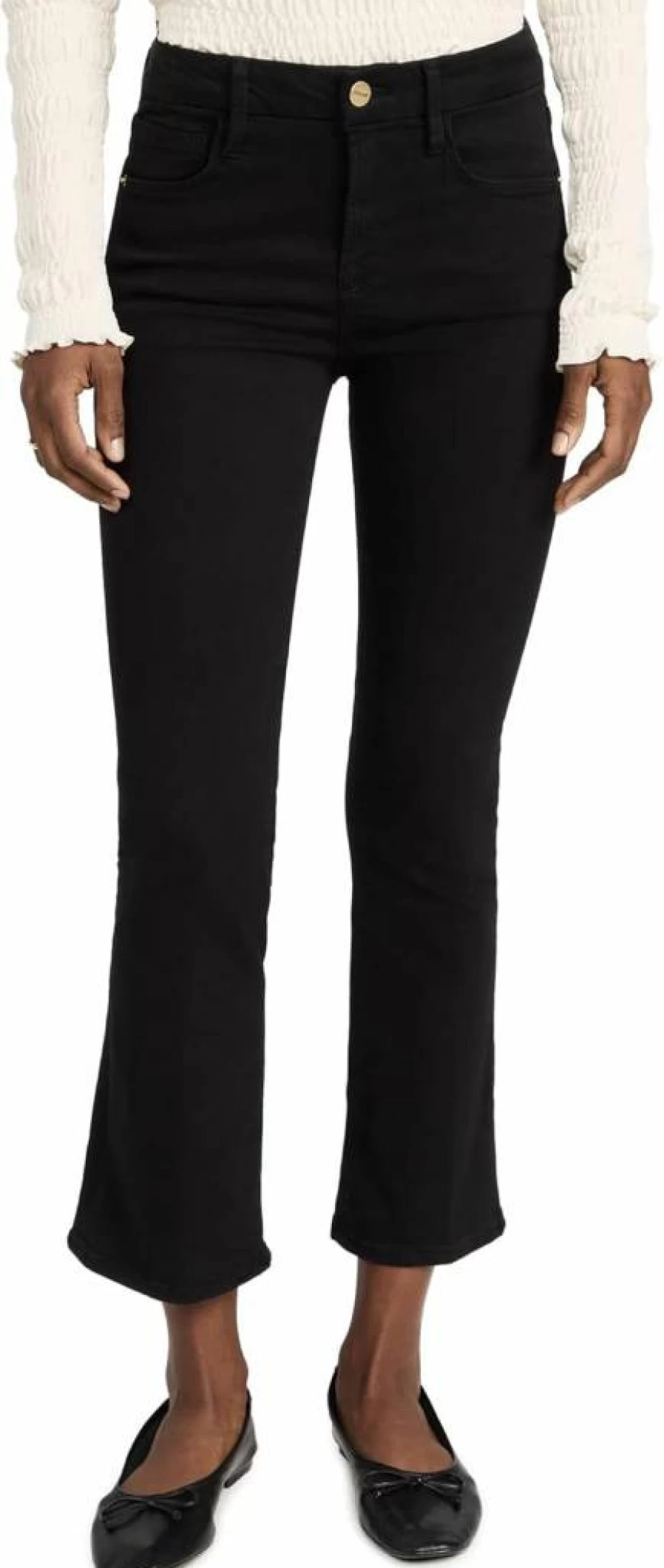 FRAME Women's High-Rise Le Crop Mini Bootcut Jeans - Stretch Denim Skinny Fit
