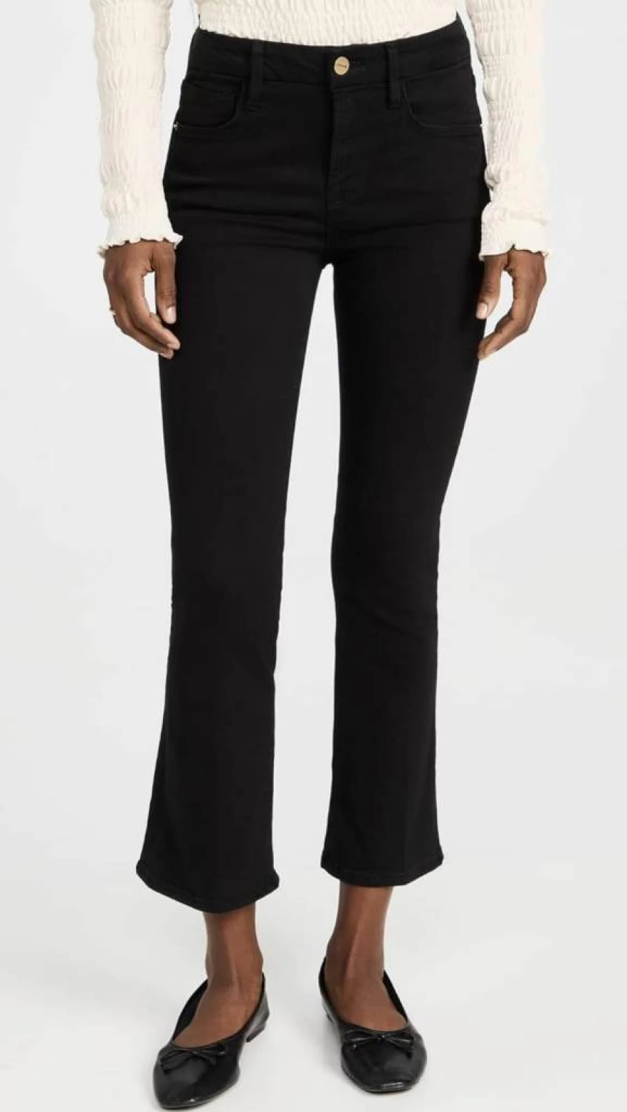 FRAME Women's High-Rise Le Crop Mini Bootcut Jeans - Stretch Denim Skinny Fit