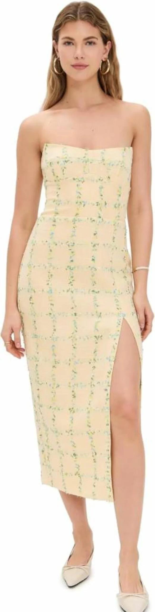 Amanda Uprichard Women's Ivy Floral Midi Dress - Elegant Short Sleeve Party Dress for Women