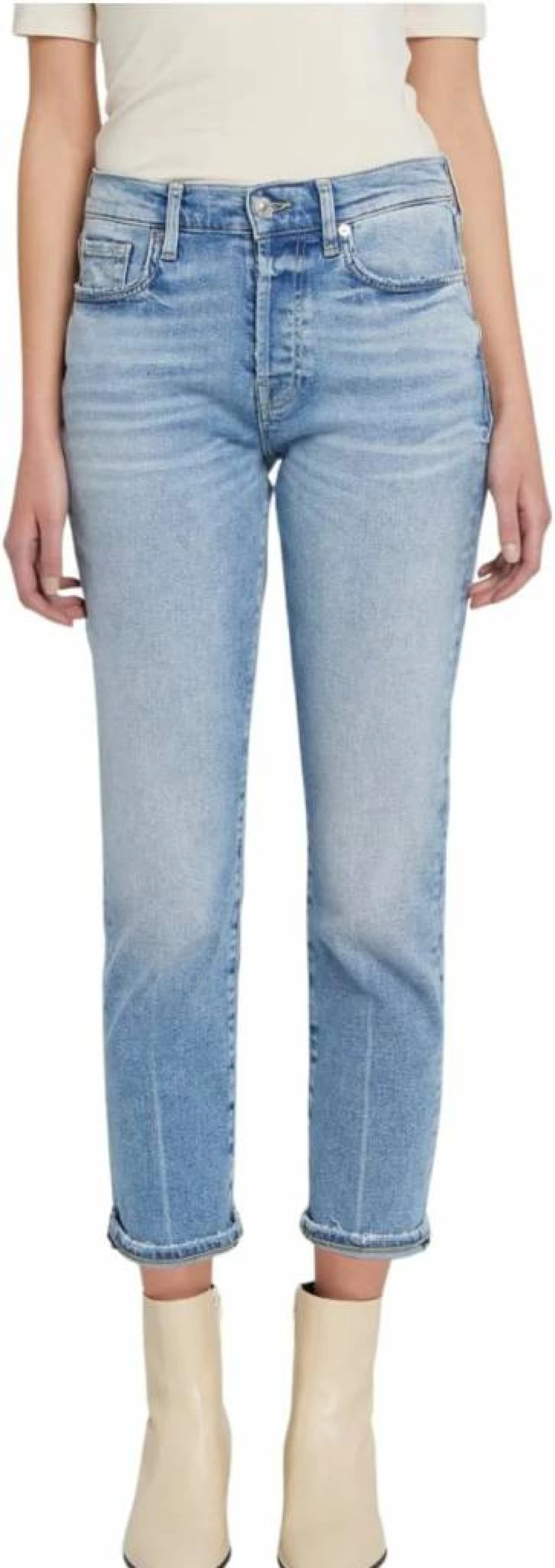 7 For All Mankind Women's Josefina Jeans in Must Wash - Premium Denim Fit