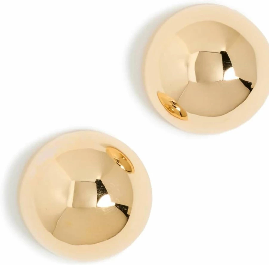 Annika Inez Women's Small Hemisphere Stud Earrings - Minimalist Sterling Silver Hoop Earrings for Women