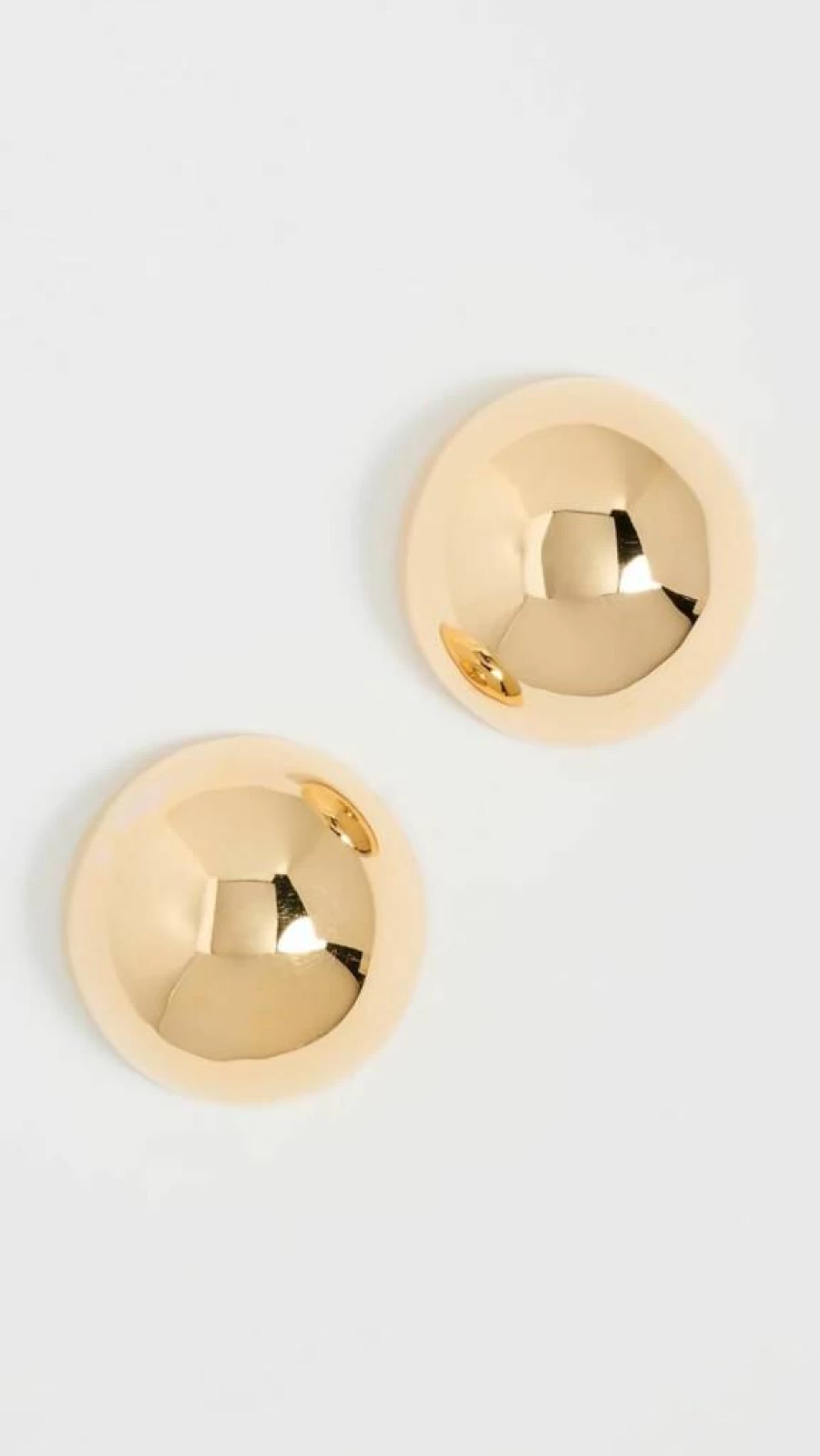 Annika Inez Women's Small Hemisphere Stud Earrings - Minimalist Sterling Silver Hoop Earrings for Women