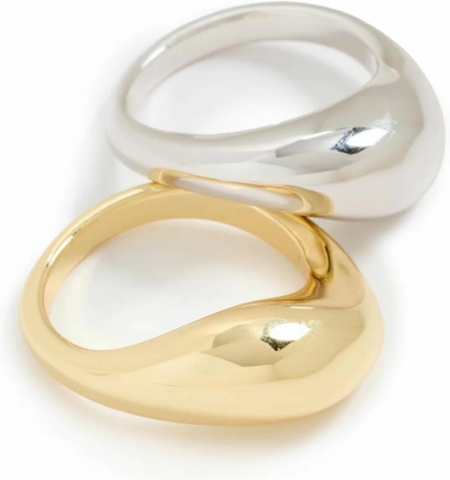 SHASHI Women's Wayne Ring Set - Sterling Silver Stackable Ring Set for Women