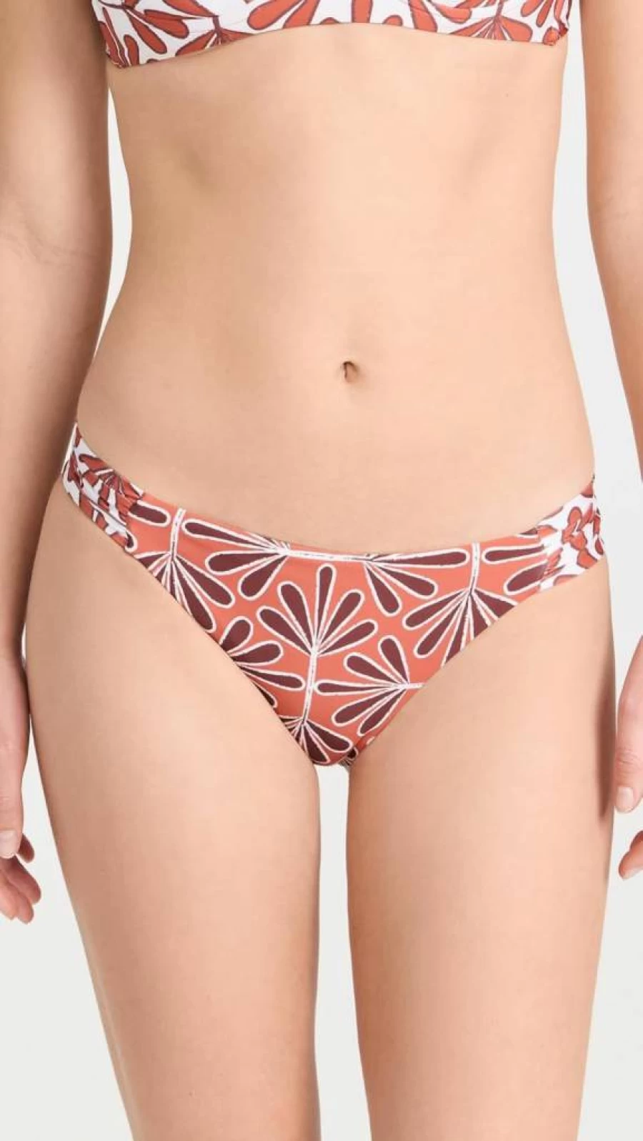 PALMACEA Women's Vichy Print Bikini Bottoms - High Waisted Swimwear Beach Vacation Essentials