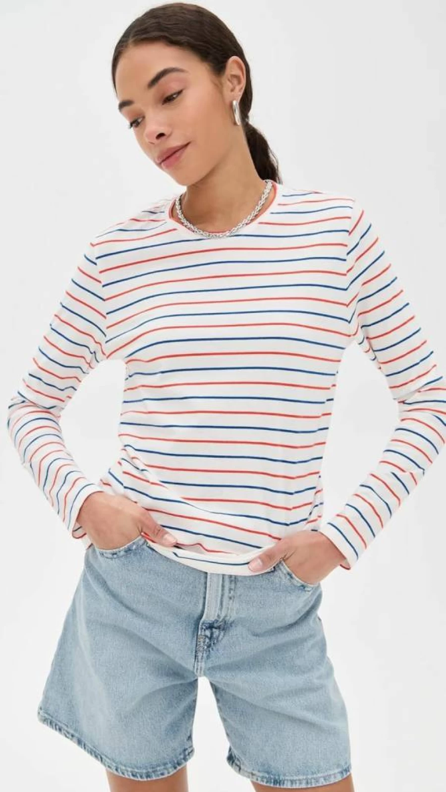 KULE Women's Modern Long Sleeve T-Shirt - Classic Casual Tee for Women