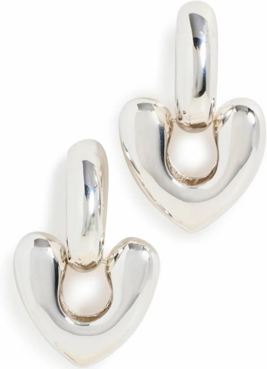 Annika Inez Women's Large Heart Drop Earrings - Elegant Dangling Jewelry for Women