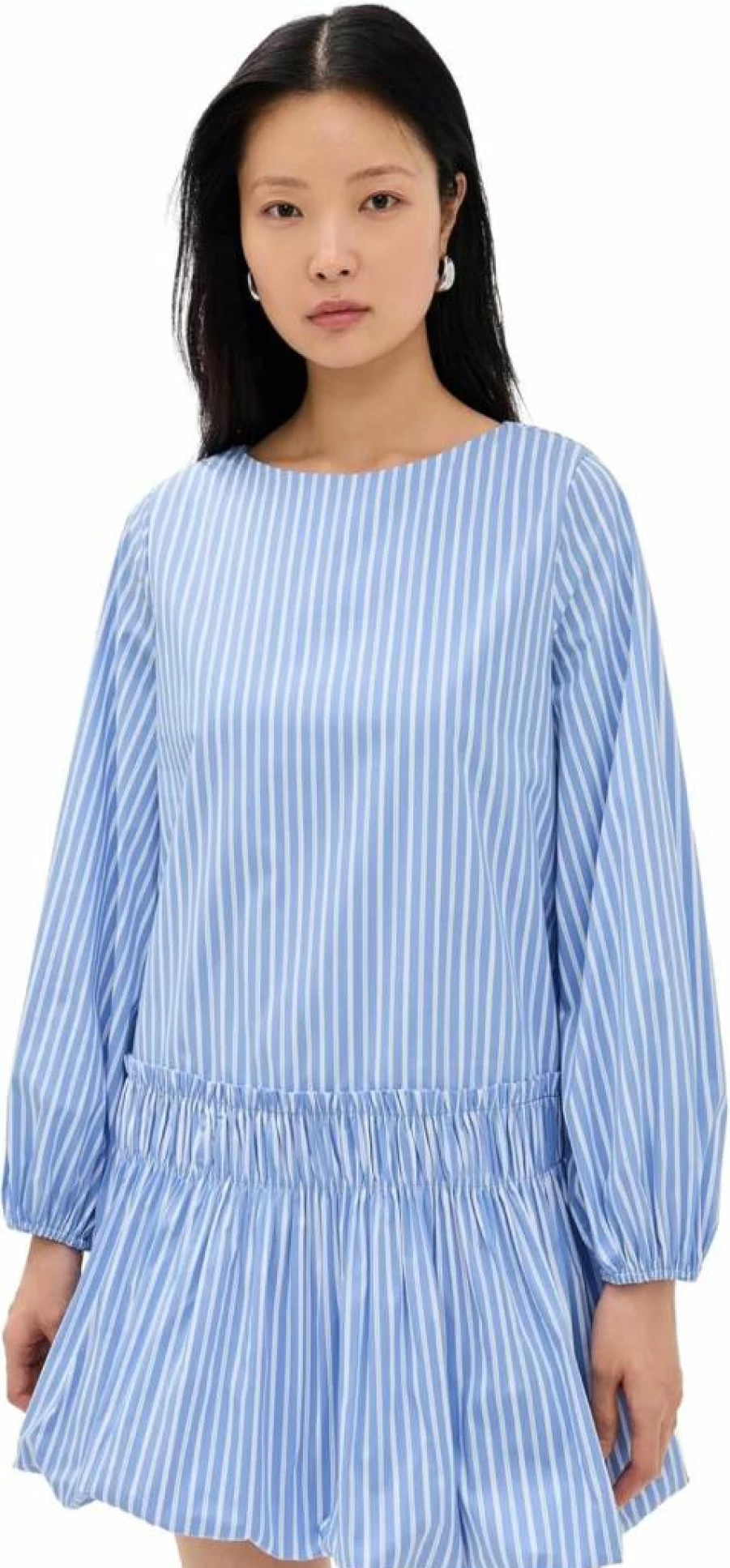 English Factory Women's Striped Balloon Sleeve Mini Dress - Trendy Summer Outfit