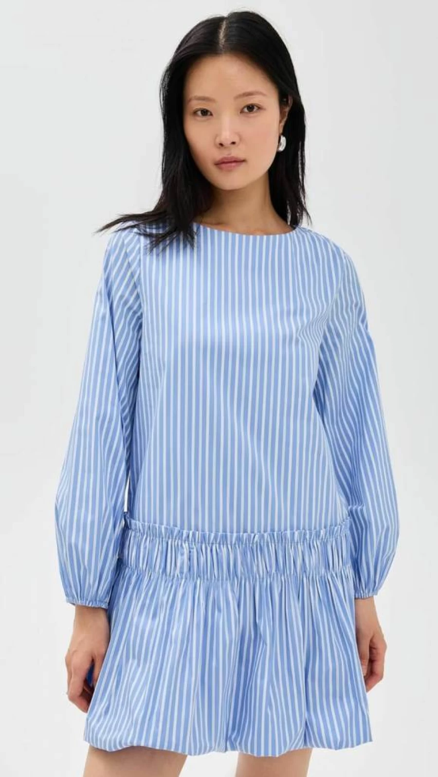 English Factory Women's Striped Balloon Sleeve Mini Dress - Trendy Summer Outfit