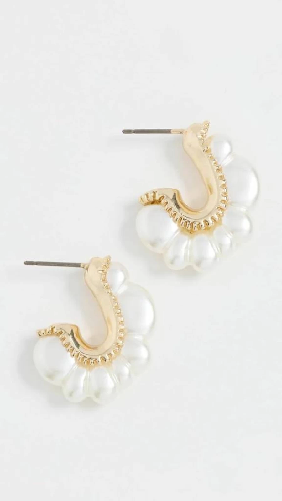 Argento Vivo Women's Irregular Pearl Bubble Hoop Earrings