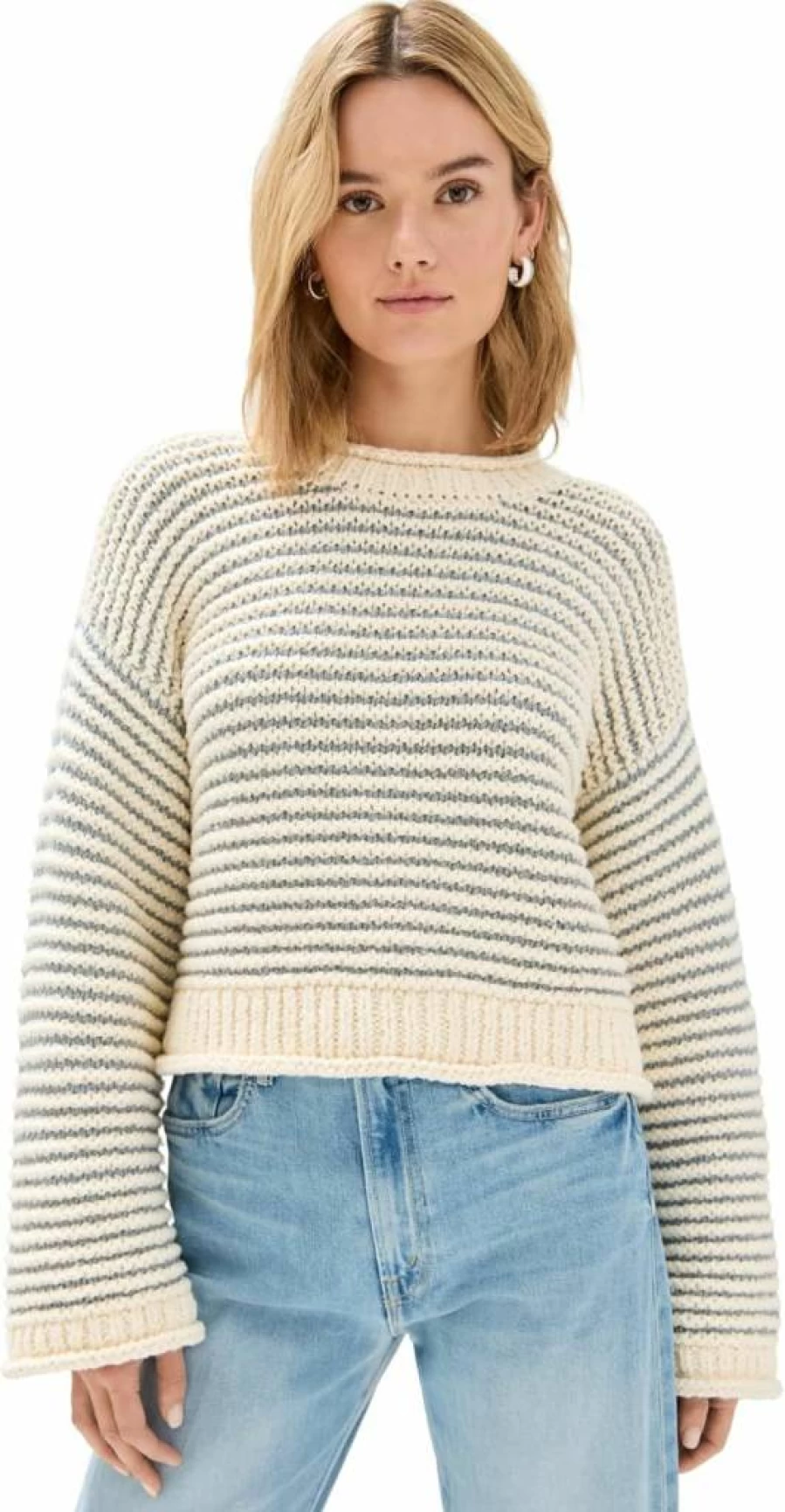 MOTHER Women's Bell Sleeve Sweater - Elegant Knit Top for Women