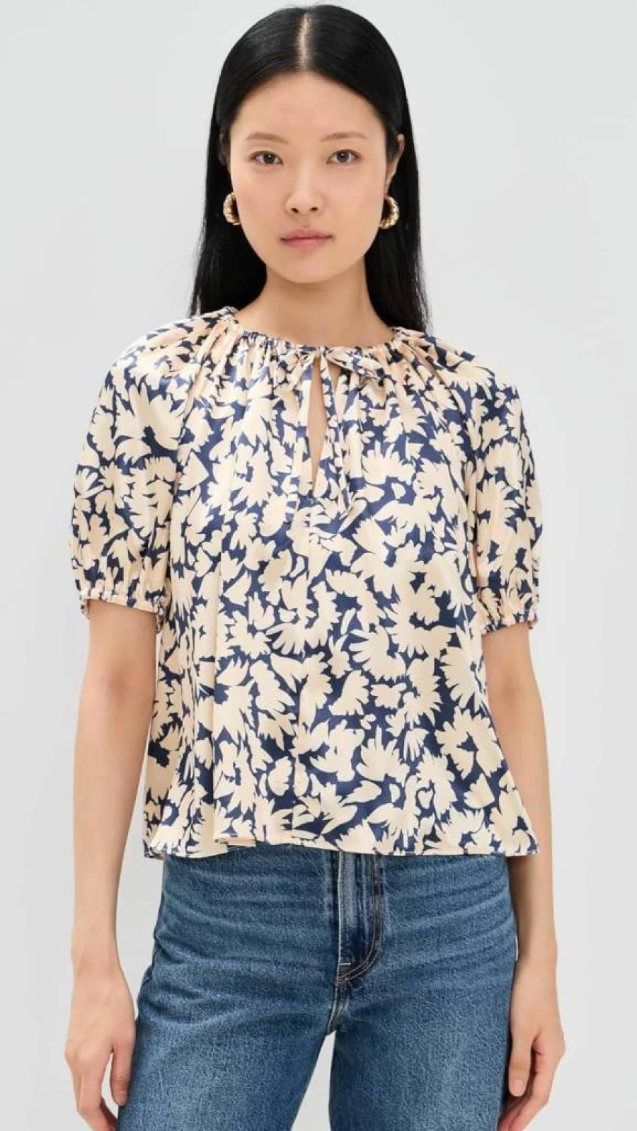 Ulla Johnson Women's Neema Top - Floral Embroidered Blouse for Women