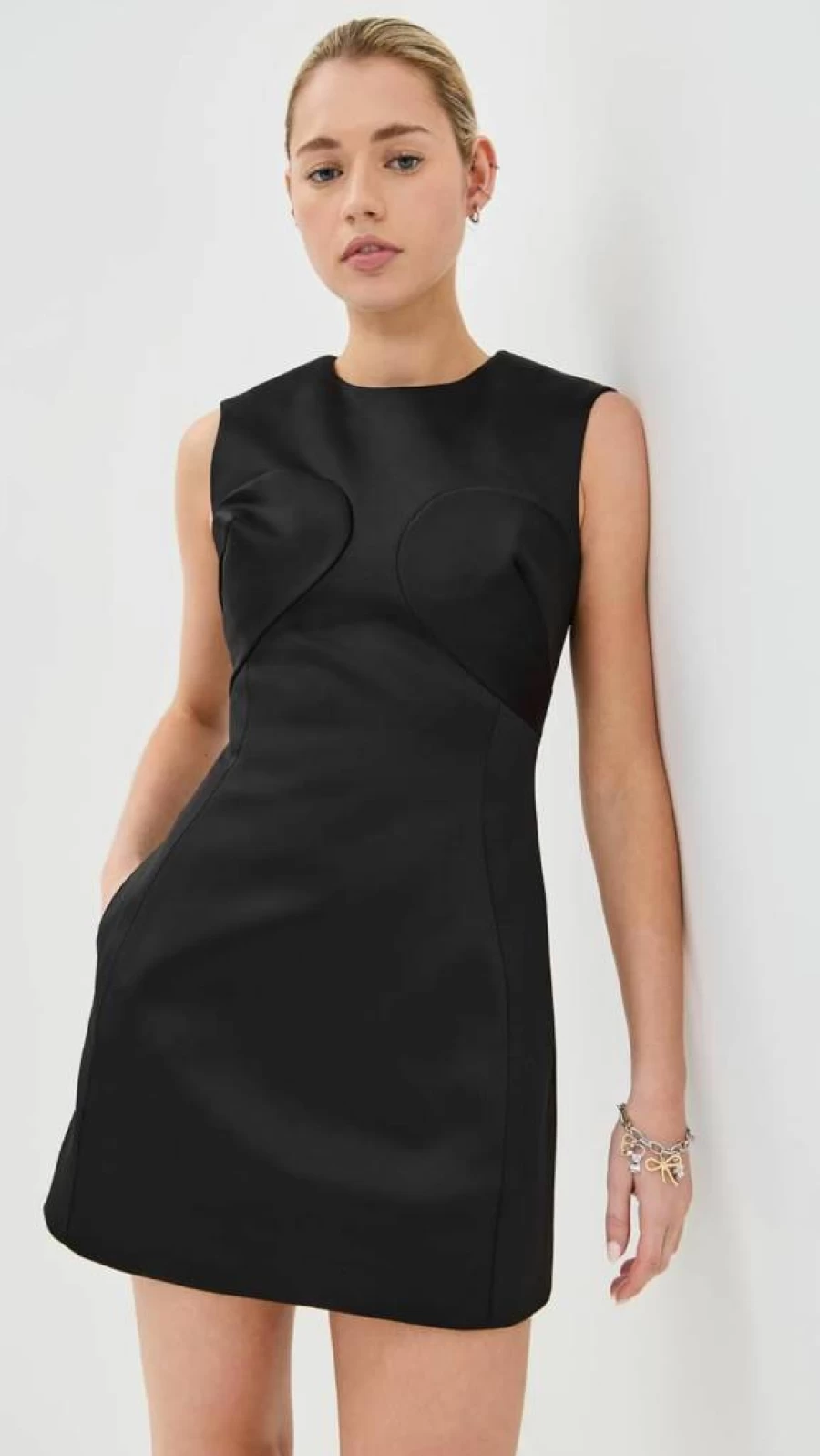 Marc Jacobs Women's Seamed Up Satin Dress - Elegant Sleeveless Cocktail Dress for Women