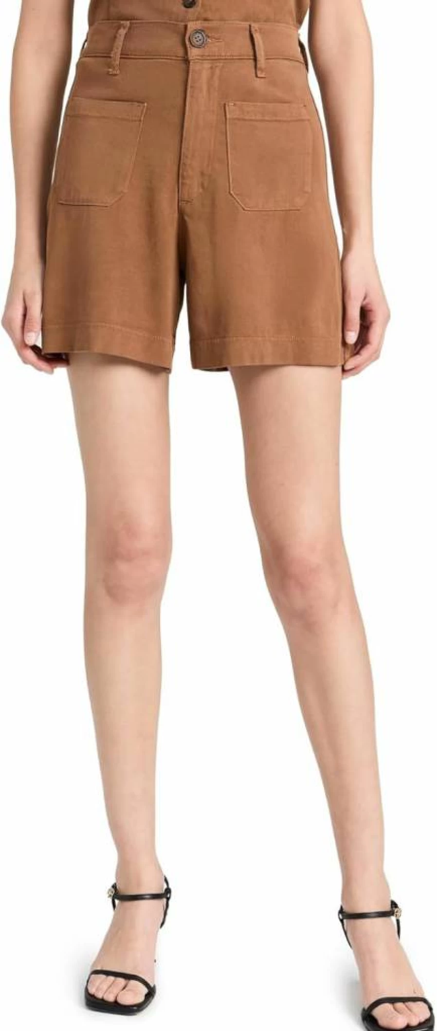 LE JEAN Women's High-Waisted Carrie Denim Shorts - Classic Fit Stretch Comfort Summer Casual
