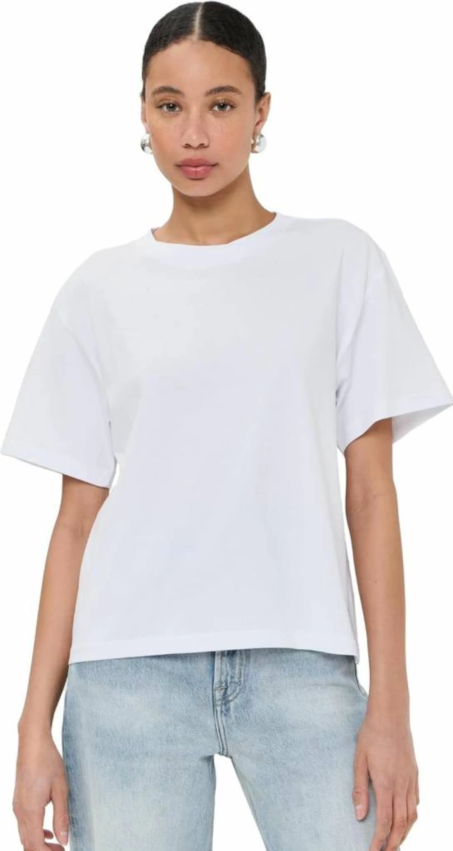 LE BOP Women's Dylan Short Sleeve T-Shirt - Casual Cotton Tee for Women