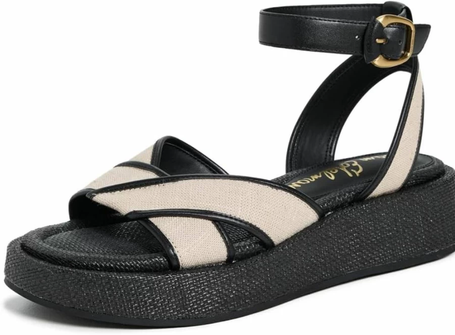Sam Edelman Women's Nylie Sandal - Comfortable Stylish Leather Slide Sandals for Women