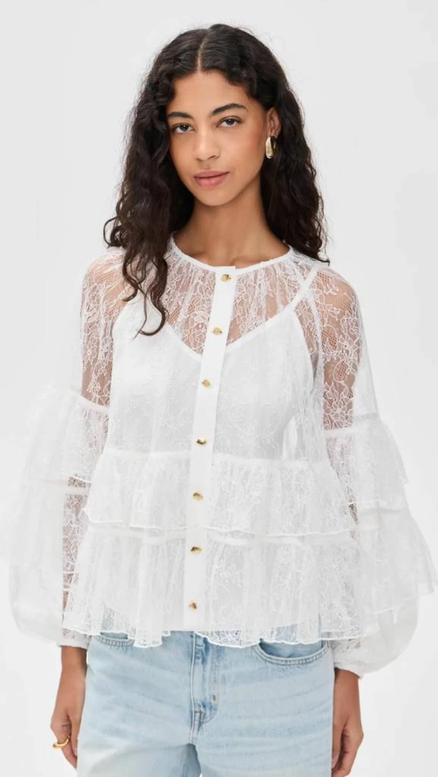 Aje Women's Primrose Blouse - Elegant Floral Print Top for Women