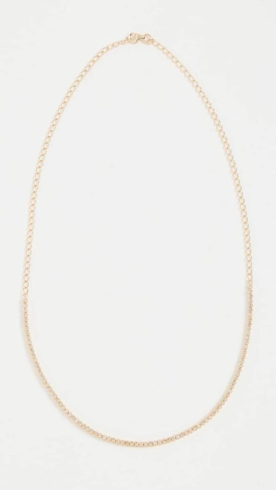 ADINA EDEN 14K Gold Thin Diamond Tennis Choker Necklace for Women