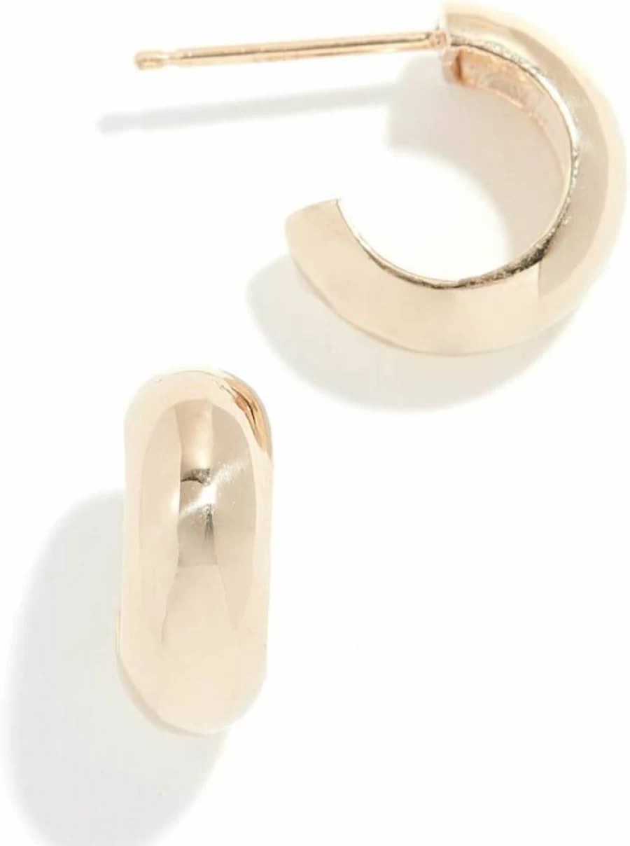 ZOE CHICCO 14K Gold Huggie Hoop Earrings for Women - Minimalist Solid Gold Small Hoops