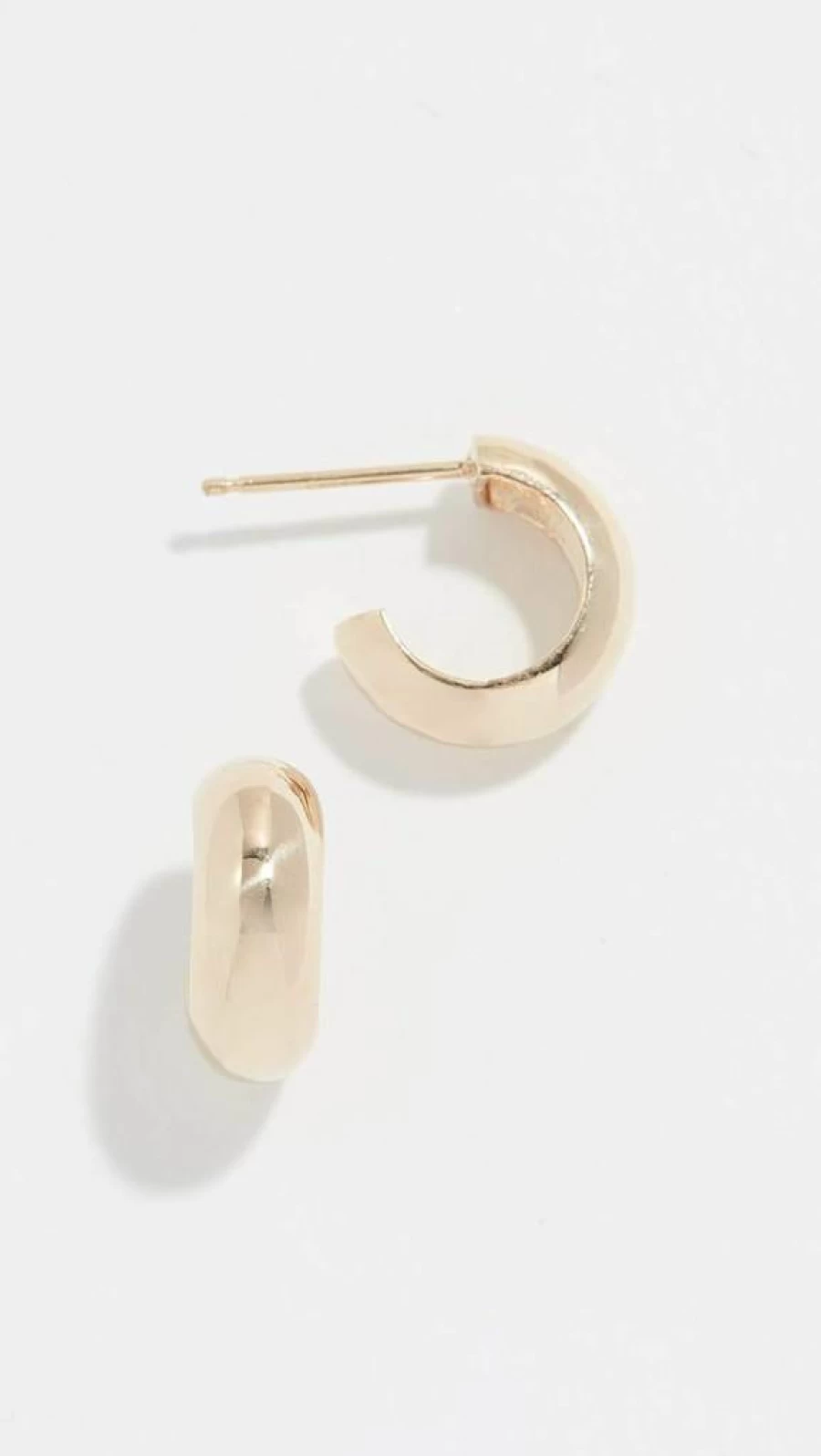 ZOE CHICCO 14K Gold Huggie Hoop Earrings for Women - Minimalist Solid Gold Small Hoops