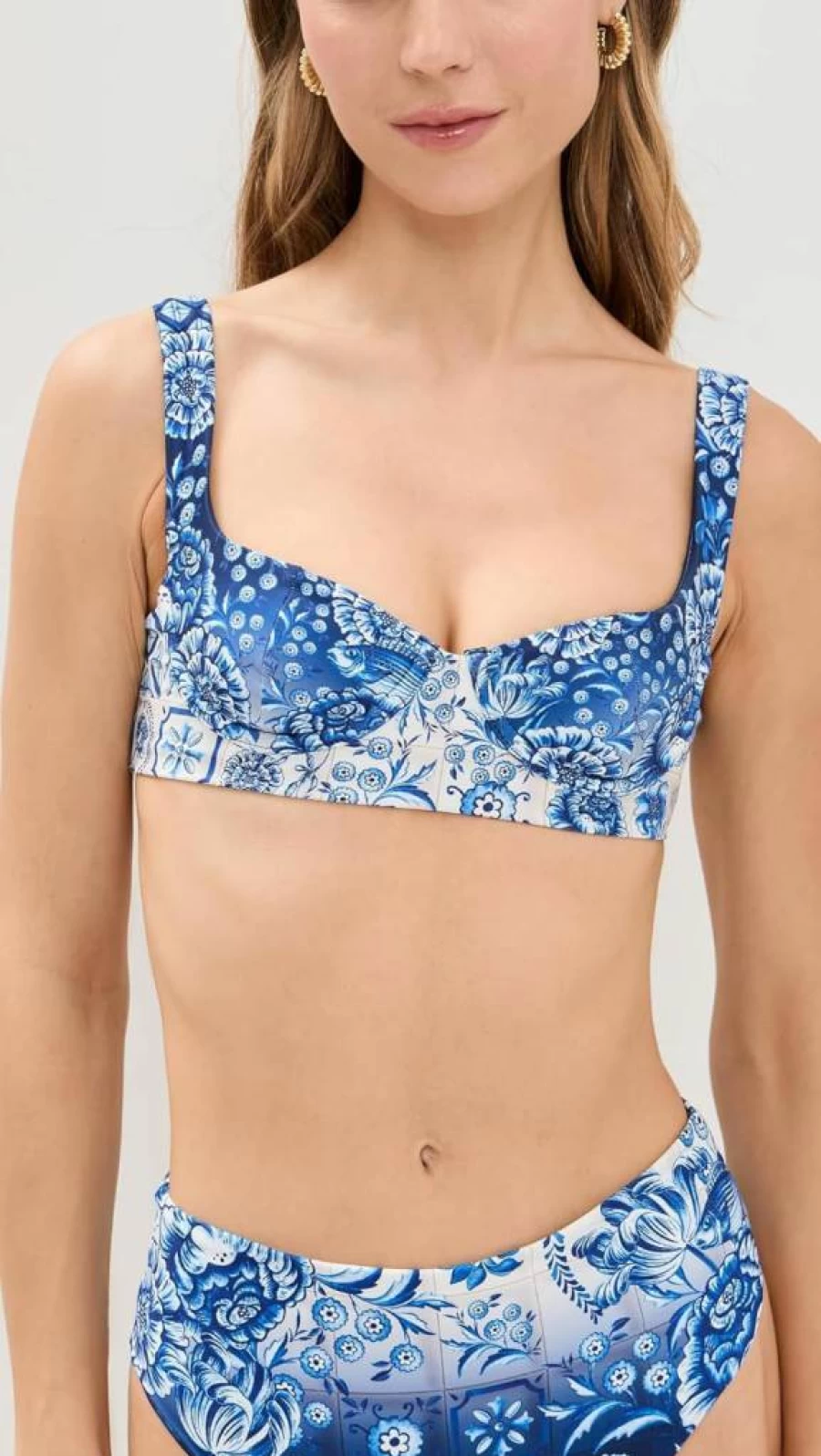 AGUA BENDITA Women's Balena Azure Top - Stylish Blue Women's Blouse for Fashion Trends
