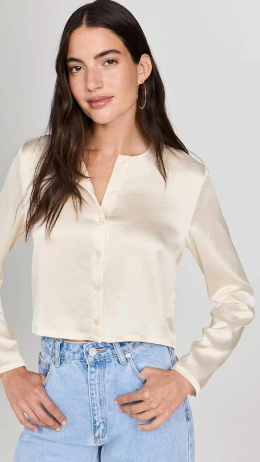 Leset Women's Barb Crewneck Cardigan Sweater - Soft Knit Pullover Casual Comfortable Stylish