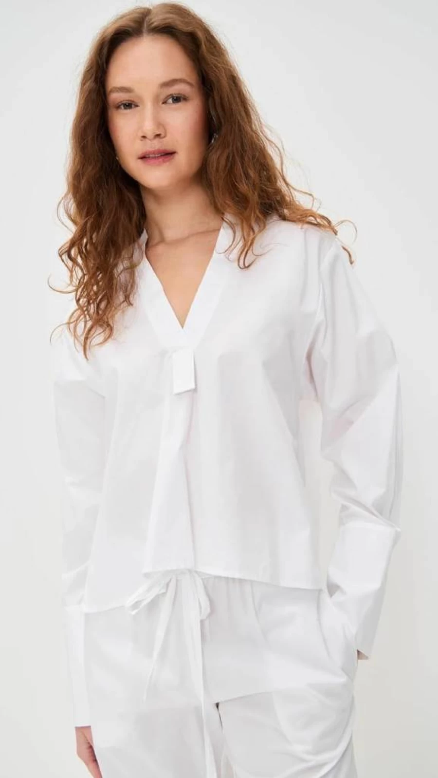 Enza Costa Women's Classic Poplin Mariner Shirt - Stylish Navy Blue Top for Women