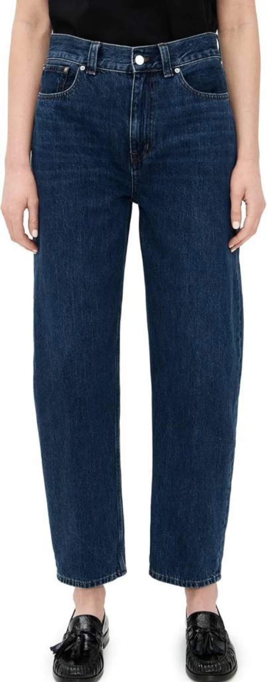Madewell Women's High-Rise Arc Leg Jeans - Classic Fit Stretch Denim Pants for Women