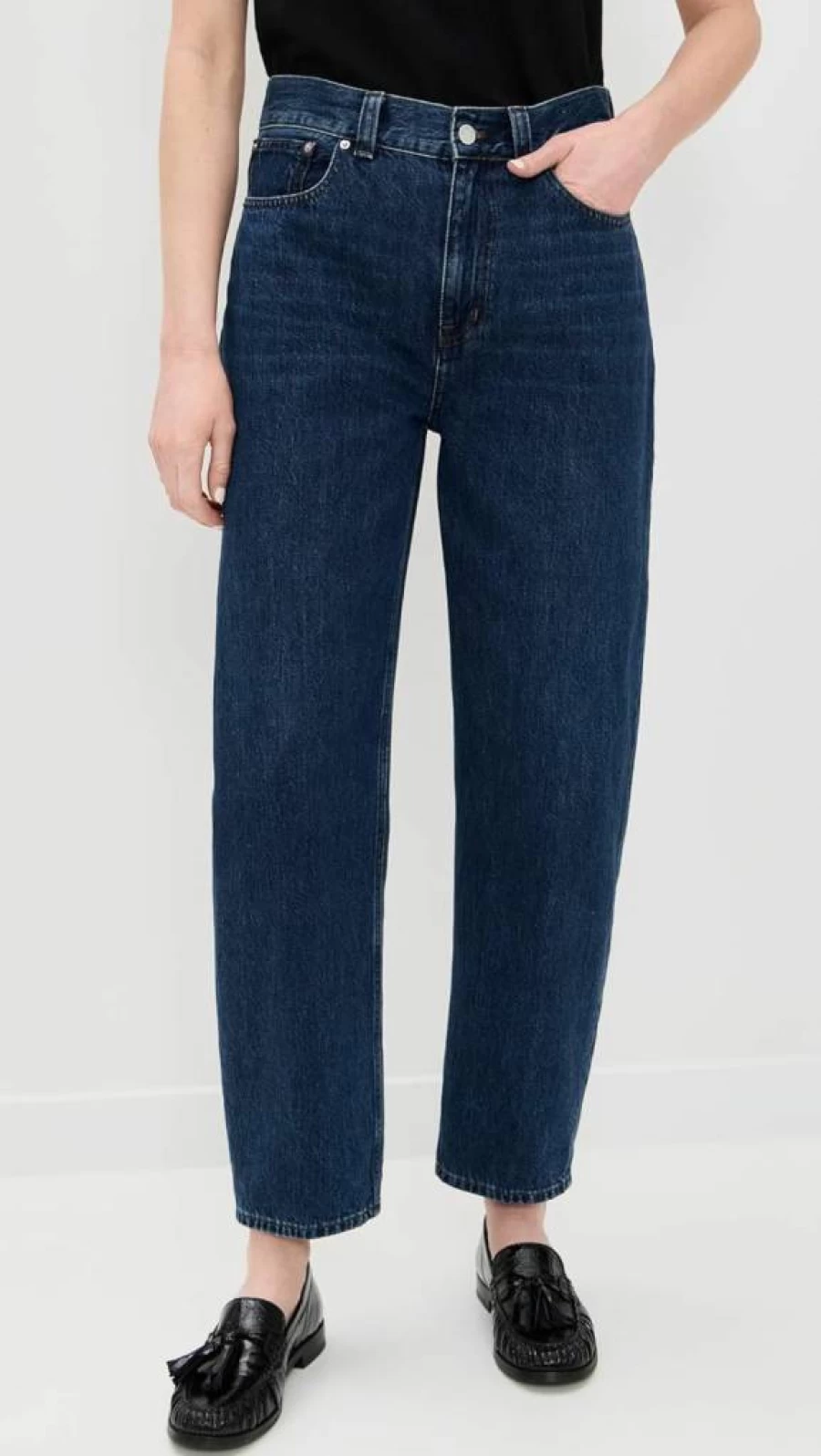 Madewell Women's High-Rise Arc Leg Jeans - Classic Fit Stretch Denim Pants for Women